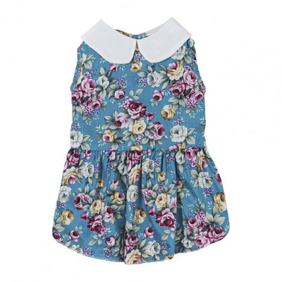 Mājdzīvnieku apģērbs Pievilcīgs kaķu kleita, kas ir draudzīga ādai Lieliska, eleganta kaķenīte kucēnam ar ziedu apdruku Princeses kleita Mājdzīvnieku produkts