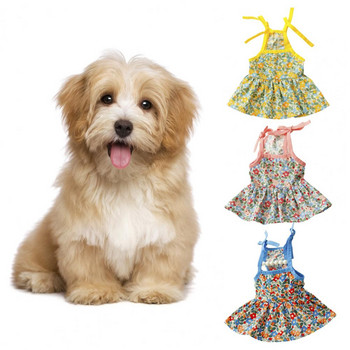 Ρούχα για σκύλους Βαμβακερό φόρεμα για κατοικίδια φιλικό προς το δέρμα Υπέροχη φούστα για σκύλους Καλοκαιρινό ένδυμα για κατοικίδια Αξεσουάρ για κατοικίδια