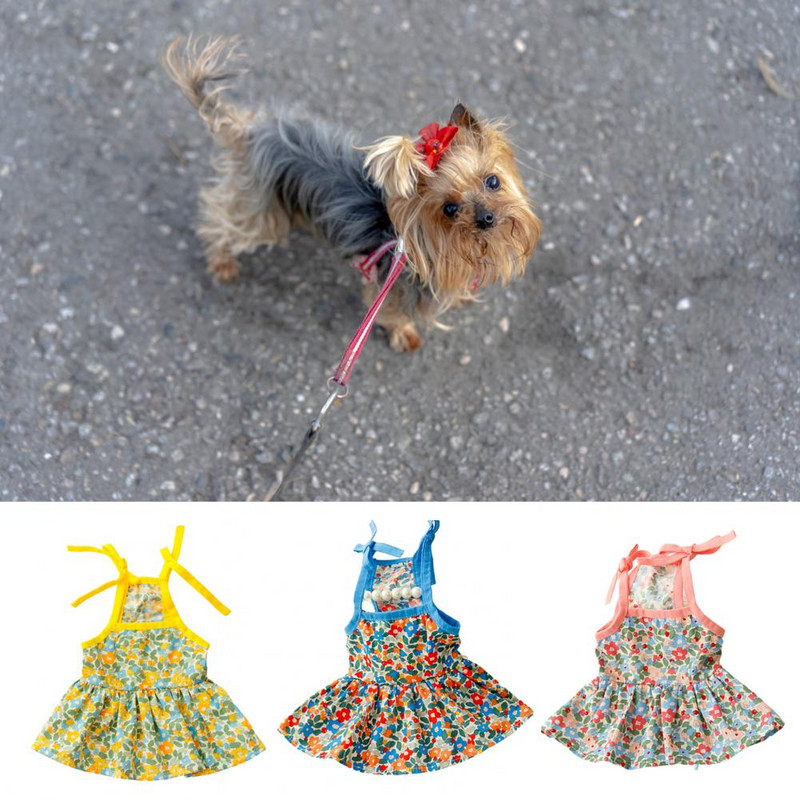 Suņu apģērbi Kokvilnas mājdzīvnieku kleita ādai draudzīga Lieliska suņu bikšturi svārki Mājdzīvnieku vasaras apģērbu mājdzīvnieku aksesuāri