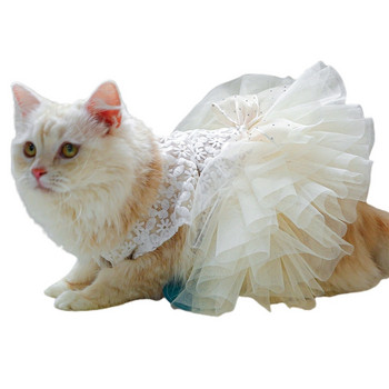 Pet Princess φόρεμα για γάτα Κομψά νυφικά Κοστούμια για κουτάβι Φούστα τεσσάρων εποχών Pet Cat Drop Shipping