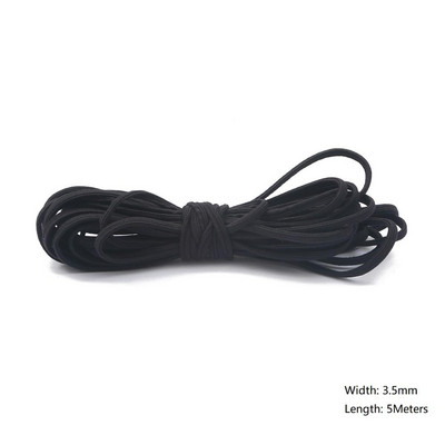 5 metri/partija 2/3/3,5 mm daudzkrāsu augstas kvalitātes elastīga aukla gumijas josla, stiepta virve, elastīga līnija, DIY šūšanas piederumi