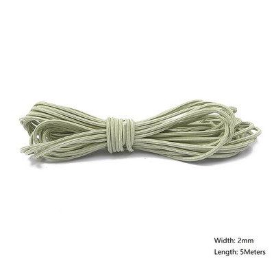 5 metri/partija 2/3/3,5 mm daudzkrāsu augstas kvalitātes elastīga aukla gumijas josla, stiepta virve, elastīga līnija, DIY šūšanas piederumi