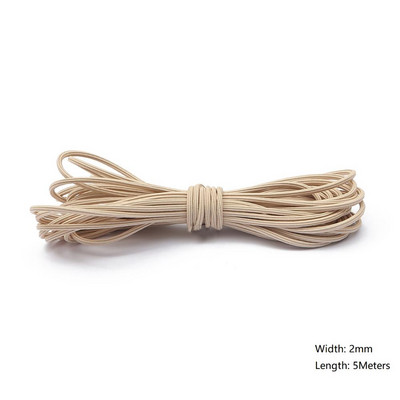5 metri/partija 2/3/3,5 mm daudzkrāsu augstas kvalitātes elastīga aukla gumijas josla, stiepta virve, elastīga līnija, DIY šūšanas piederumi