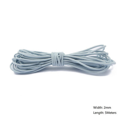 5 metri/partija 2/3/3,5 mm daudzkrāsu augstas kvalitātes elastīga aukla gumijas josla, stiepta virve, elastīga līnija, DIY šūšanas piederumi