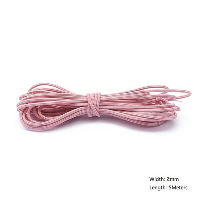 5 metri/partija 2/3/3,5 mm daudzkrāsu augstas kvalitātes elastīga aukla gumijas josla, stiepta virve, elastīga līnija, DIY šūšanas piederumi