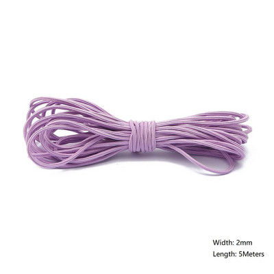 5 metri/partija 2/3/3,5 mm daudzkrāsu augstas kvalitātes elastīga aukla gumijas josla, stiepta virve, elastīga līnija, DIY šūšanas piederumi