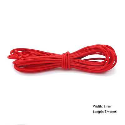 5 metri/partija 2/3/3,5 mm daudzkrāsu augstas kvalitātes elastīga aukla gumijas josla, stiepta virve, elastīga līnija, DIY šūšanas piederumi