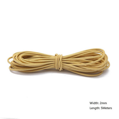 5 metri/partija 2/3/3,5 mm daudzkrāsu augstas kvalitātes elastīga aukla gumijas josla, stiepta virve, elastīga līnija, DIY šūšanas piederumi