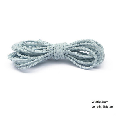 5 metri/partija 2/3/3,5 mm daudzkrāsu augstas kvalitātes elastīga aukla gumijas josla, stiepta virve, elastīga līnija, DIY šūšanas piederumi