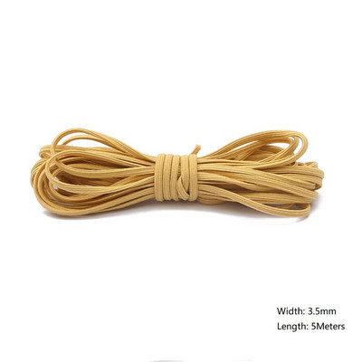 5 metri/partija 2/3/3,5 mm daudzkrāsu augstas kvalitātes elastīga aukla gumijas josla, stiepta virve, elastīga līnija, DIY šūšanas piederumi