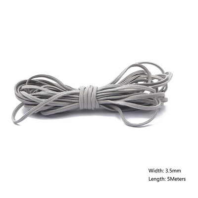 5 metri/partija 2/3/3,5 mm daudzkrāsu augstas kvalitātes elastīga aukla gumijas josla, stiepta virve, elastīga līnija, DIY šūšanas piederumi