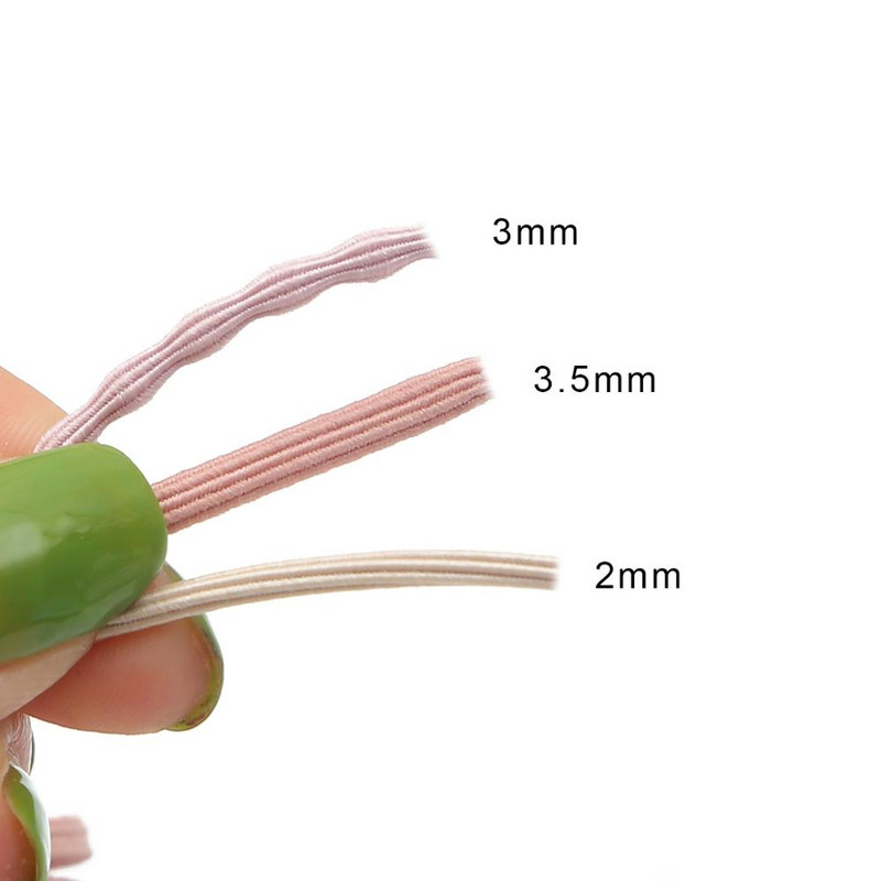 5 metri/partija 2/3/3,5 mm daudzkrāsu augstas kvalitātes elastīga aukla gumijas josla, stiepta virve, elastīga līnija, DIY šūšanas piederumi