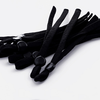 20/50/100 gab plakana maska elastīga gumijas virve auss štrope regulējama DIY mīksta melna šūšanas maska rokdarbu piederumi