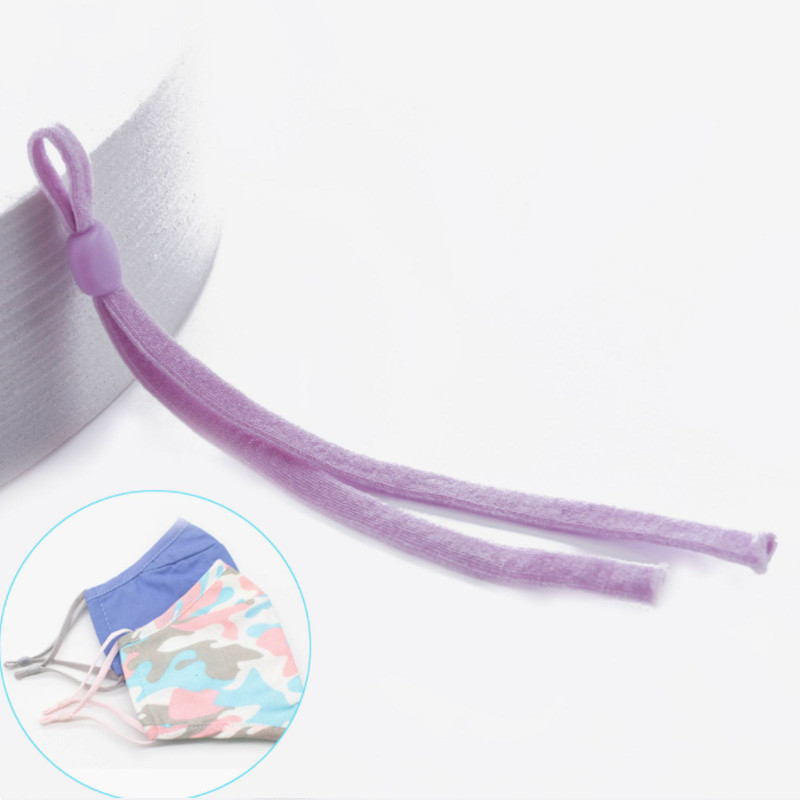 20/50/100 gab plakana maska elastīga gumijas virve auss štrope regulējama DIY mīksta melna šūšanas maska rokdarbu piederumi