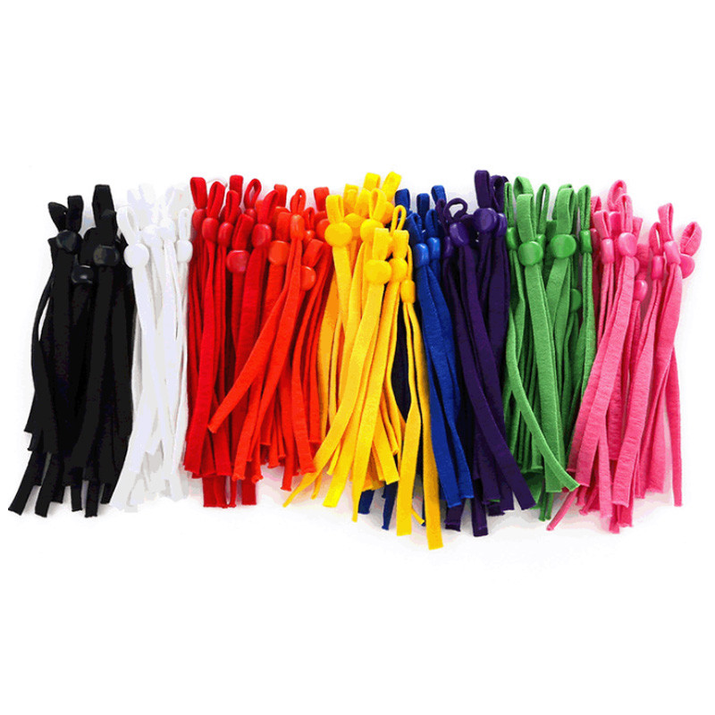 20/50/100 gab plakana maska elastīga gumijas virve auss štrope regulējama DIY mīksta melna šūšanas maska rokdarbu piederumi
