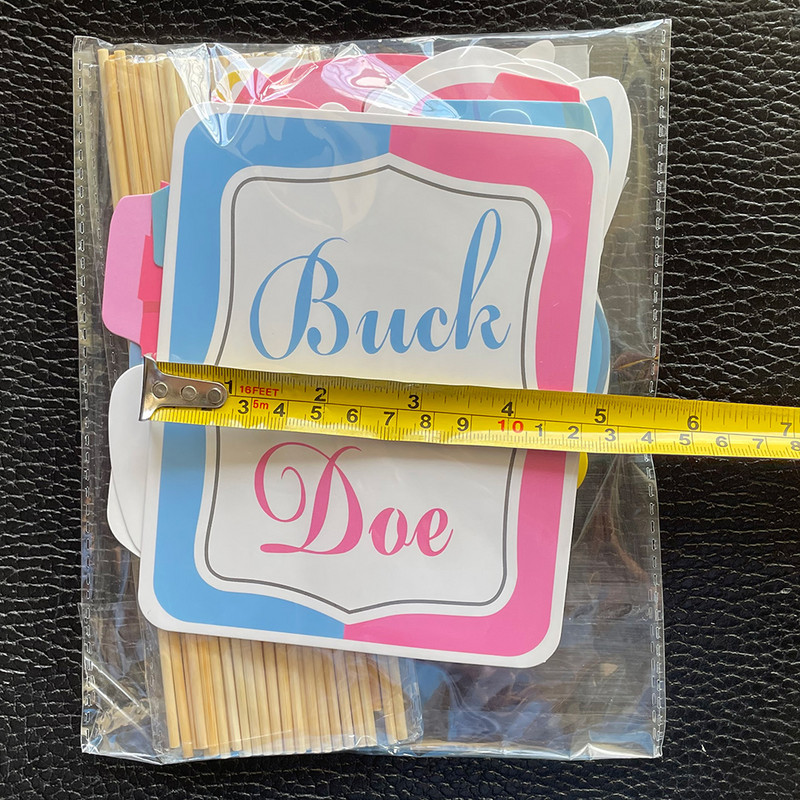 30db Fiús vagy lányos fényképes kellékek Nemek feltárása partikellékek Fiúk Üdvözöljük otthon Oh Baby Shower Dekorációs fogantyú