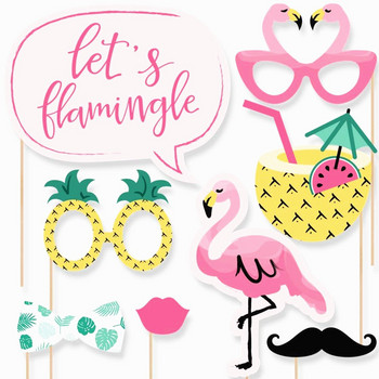 1 Σετ Μονόκερος για Φωτογραφικό Περίπτερο για πάρτι Rainbow Flamingo Mermaid Baby Shower Παιδί Γάμου Γάμος Photobooth Διακόσμηση για πάρτι
