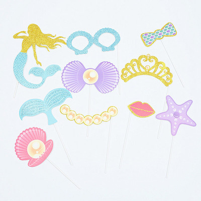 1 Σετ Μονόκερος για Φωτογραφικό Περίπτερο για πάρτι Rainbow Flamingo Mermaid Baby Shower Παιδί Γάμου Γάμος Photobooth Διακόσμηση για πάρτι