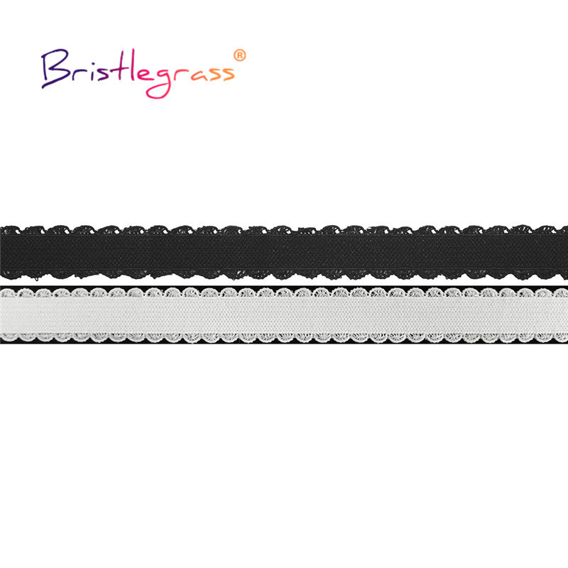 BRISTLEGRASS 2 5 10 Yard 1/2" 13 mm-es Picot Loop fodros dekoratív csipkeszegély, rugalmas spandex szalag szalag hajkötő fehérnemű barkácsvarrás