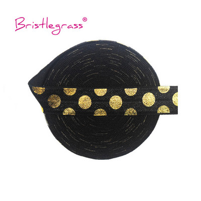 BISTLEGRASS 2 Yard 5/8" 15 mm sirēna ziedu punktu lūpu folijas apdruka, atlocāma elastīga FOE spandekss joslas matu kaklasaites kleita, šūšanas apdare