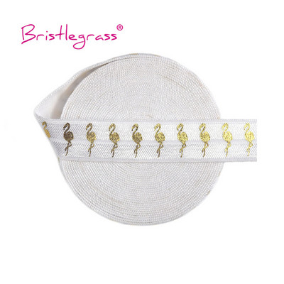 BISTLEGRASS 2 Yard 5/8" 15 mm sirēna ziedu punktu lūpu folijas apdruka, atlocāma elastīga FOE spandekss joslas matu kaklasaites kleita, šūšanas apdare