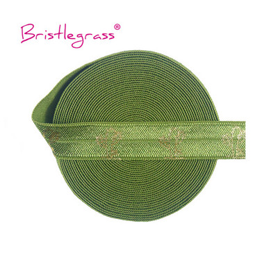 BISTLEGRASS 2 Yard 5/8" 15 mm sirēna ziedu punktu lūpu folijas apdruka, atlocāma elastīga FOE spandekss joslas matu kaklasaites kleita, šūšanas apdare