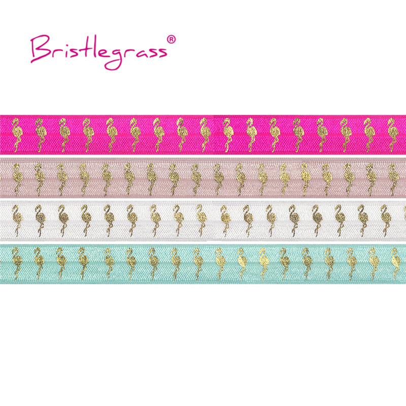 BISTLEGRASS 2 Yard 5/8" 15 mm sirēna ziedu punktu lūpu folijas apdruka, atlocāma elastīga FOE spandekss joslas matu kaklasaites kleita, šūšanas apdare