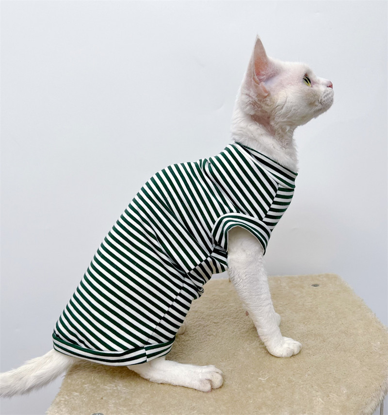 Conis Sphynx Kitten Apģērbi Vasaras Plānas Apmatojuma Kaķu Apģērbi Sfinksas Apģērbi Kokvilnas Elastīga veste Devon Rex Apģērbi