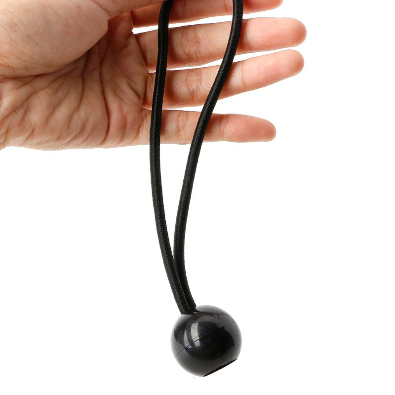 Brezents Telts siksna Bungee Elastīgs Apģērbs Šūšana Audumi Māksla Amatniecība Šūšana Melnās Bumbiņas Amortizējošais Auklas gumijas 5 gab.