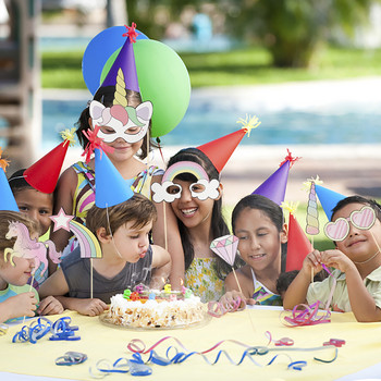 29 бр./компл. Unicorn Party Photo Booth Реквизит Rainbow Unicornio Theme Kids 1st First Birthday Party Decorations Консумативи за Baby Shower