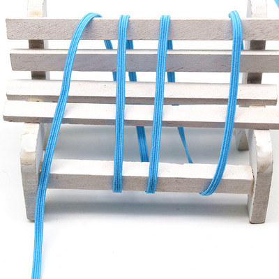 5 m/3 mm krāsaina elastīgā lente neilona elastīga, mājsaimniecības apģērba šūšanas piederumi.