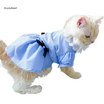 11UA Cat Dresses For Cat Dog Dresses For Small Dog Girl Dog φούστα καρό φόρεμα για σκύλο