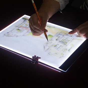 Πίνακες σχεδίασης LED A5 Πίνακες ανίχνευσης Αντιγραφικά επιθέματα LED σχεδίασης Tablet Plate Art Table Writing Stepless Dimming Artcraft Light Box