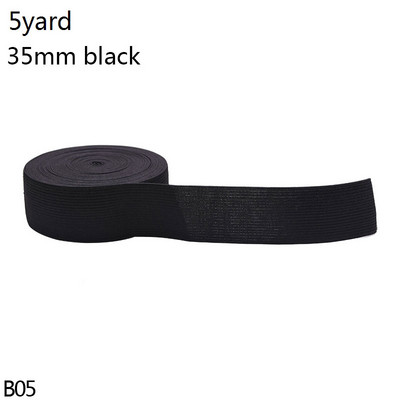 5 Yard 15-44mm varrás gumiszalag fehér fekete nylon széles rugalmas szalag barkács szoknya Ruha nadrág csipke szegély varrás kiegészítők