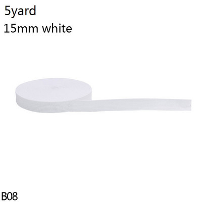 5 Yard 15-44mm varrás gumiszalag fehér fekete nylon széles rugalmas szalag barkács szoknya Ruha nadrág csipke szegély varrás kiegészítők