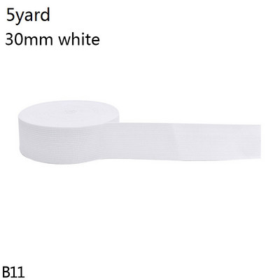 5 Yard 15-44mm varrás gumiszalag fehér fekete nylon széles rugalmas szalag barkács szoknya Ruha nadrág csipke szegély varrás kiegészítők
