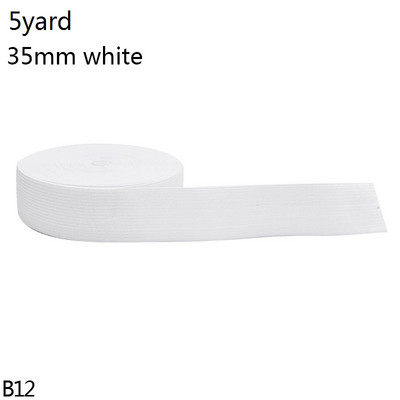 5 Yard 15-44mm varrás gumiszalag fehér fekete nylon széles rugalmas szalag barkács szoknya Ruha nadrág csipke szegély varrás kiegészítők