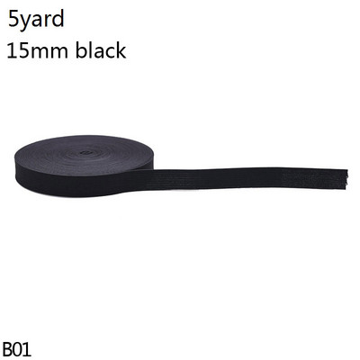 5 Yard 15-44mm varrás gumiszalag fehér fekete nylon széles rugalmas szalag barkács szoknya Ruha nadrág csipke szegély varrás kiegészítők