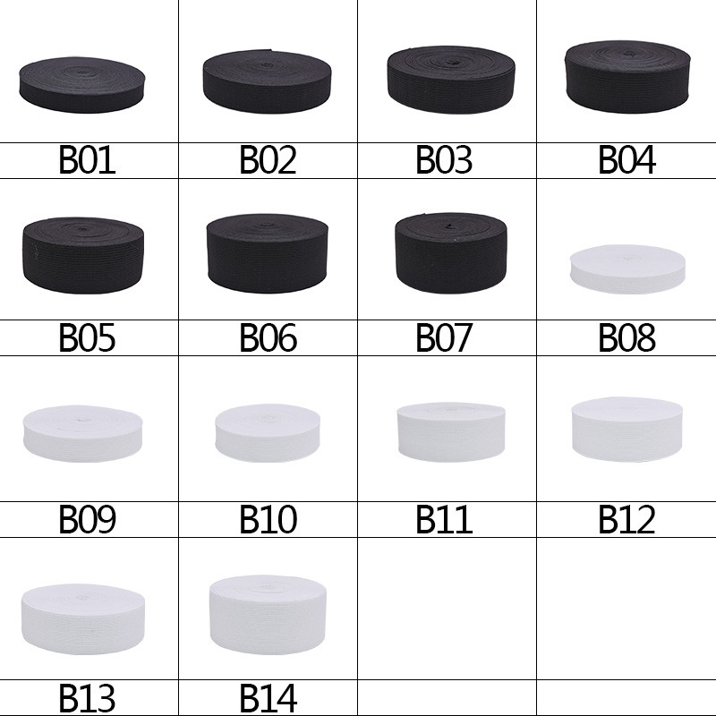 5 Yard 15-44mm varrás gumiszalag fehér fekete nylon széles rugalmas szalag barkács szoknya Ruha nadrág csipke szegély varrás kiegészítők