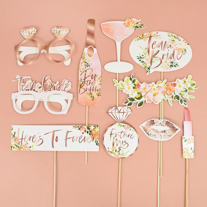Csapatmenyasszony esküvői fotófülke kellékek Szemüvegek Leánybúcsúi dekorációs kellékek Photobooth ajándék