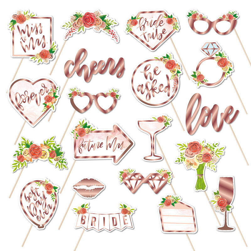 Komandas līgavas kāzu foto kabīnes rekvizīti Brilles Vecmeitu ballītes dekorēšanai Piederumi Līgavai, kas tikko apprecējusies, fotokabīnes dāvana