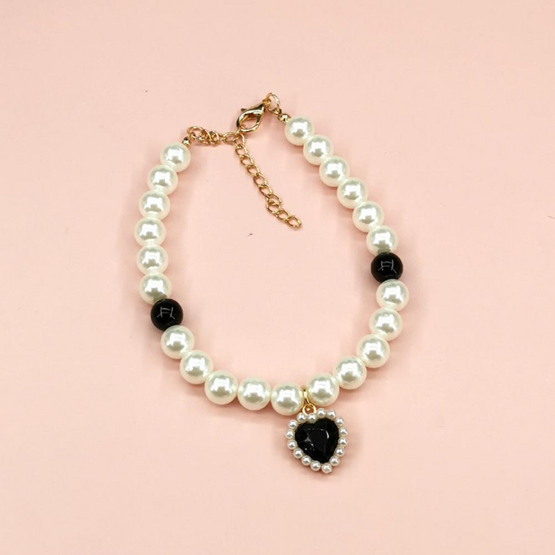 Φόρεμα για σκύλους με στρογγυλή λαιμόκοψη με δαντέλα συνονθύλευμα ψεύτικα μαργαριτάρια ντεκόρ καρό τύπωμα Pet Dog Cat Princess Dress