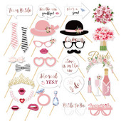 20/32db Fotófülke kellékek Esküvői dekoráció Csapat menyasszony legénybúcsú dekoráció Kézi maszk Photobooth kellékek