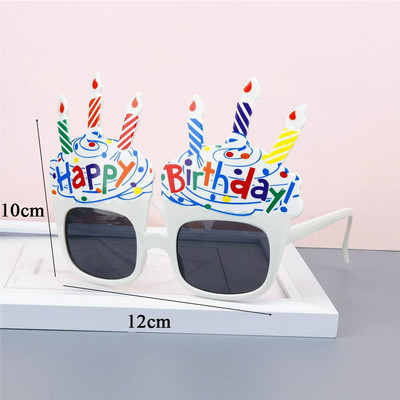 Daudz laimes dzimšanas dienā ballītes brilles Smieklīgas radošas kūkas sveču fotografēšanas rekvizīti Pieaugušiem Bērniem Vientuļi Jauki Dekorācijas piederumi Vairumtirdzniecība