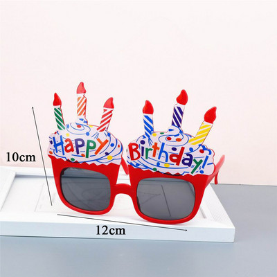 Daudz laimes dzimšanas dienā ballītes brilles Smieklīgas radošas kūkas sveču fotografēšanas rekvizīti Pieaugušiem Bērniem Vientuļi Jauki Dekorācijas piederumi Vairumtirdzniecība