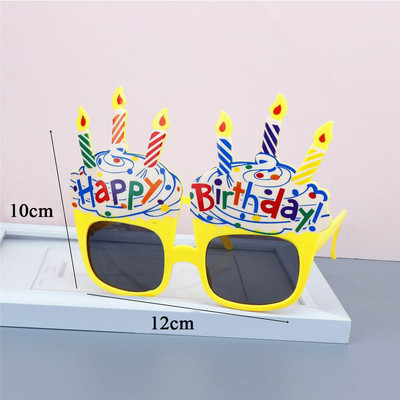 Daudz laimes dzimšanas dienā ballītes brilles Smieklīgas radošas kūkas sveču fotografēšanas rekvizīti Pieaugušiem Bērniem Vientuļi Jauki Dekorācijas piederumi Vairumtirdzniecība