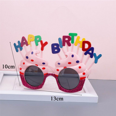 Daudz laimes dzimšanas dienā ballītes brilles Smieklīgas radošas kūkas sveču fotografēšanas rekvizīti Pieaugušiem Bērniem Vientuļi Jauki Dekorācijas piederumi Vairumtirdzniecība