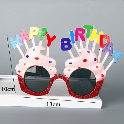 Daudz laimes dzimšanas dienā ballītes brilles Smieklīgas radošas kūkas sveču fotografēšanas rekvizīti Pieaugušiem Bērniem Vientuļi Jauki Dekorācijas piederumi Vairumtirdzniecība