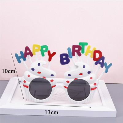 Daudz laimes dzimšanas dienā ballītes brilles Smieklīgas radošas kūkas sveču fotografēšanas rekvizīti Pieaugušiem Bērniem Vientuļi Jauki Dekorācijas piederumi Vairumtirdzniecība