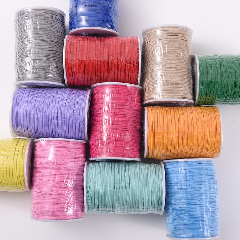 10 jardu 3/6 mm elastīgās lentes Virves Gumijas matu lentes Šūšanas Siksnas Lentes Viduklis Apavi Josta DIY Apģērbu aksesuāri